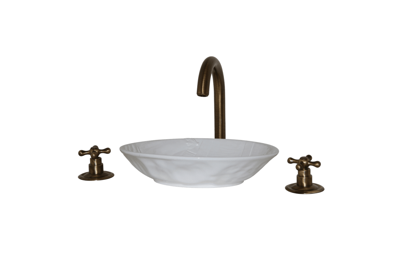 BT1 3 holes deck mounted basin tap solid brass